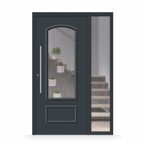 Portoncini d'ingresso alluminio con sopraluce