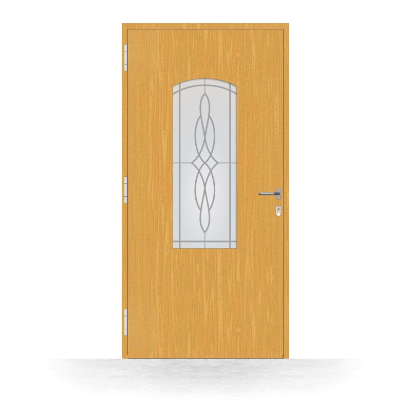 Porta d'ingresso in legno modello Aprilia - vista interna