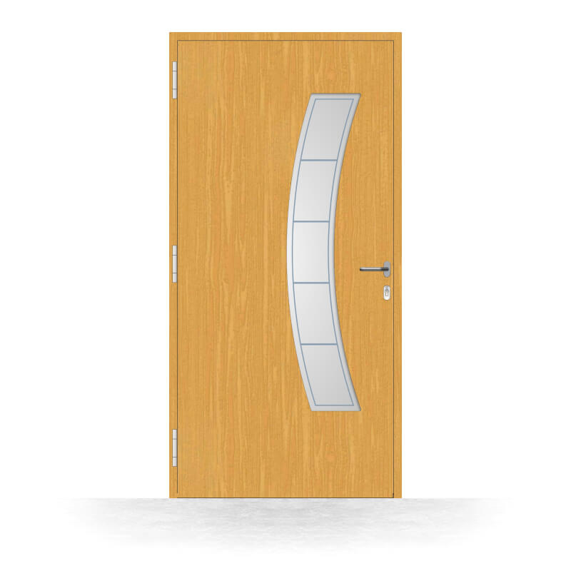 Porta d'ingresso in legno modello Caserta - vista interna