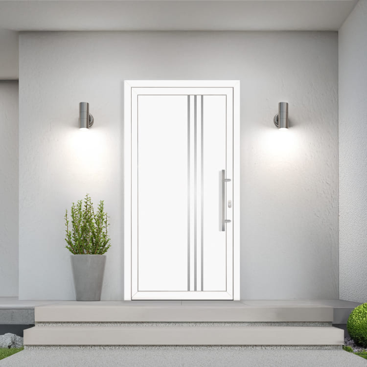 Portoncino d'ingresso PVC bianco