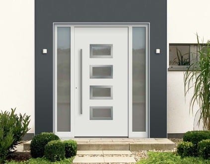 Portone in PVC con vetri