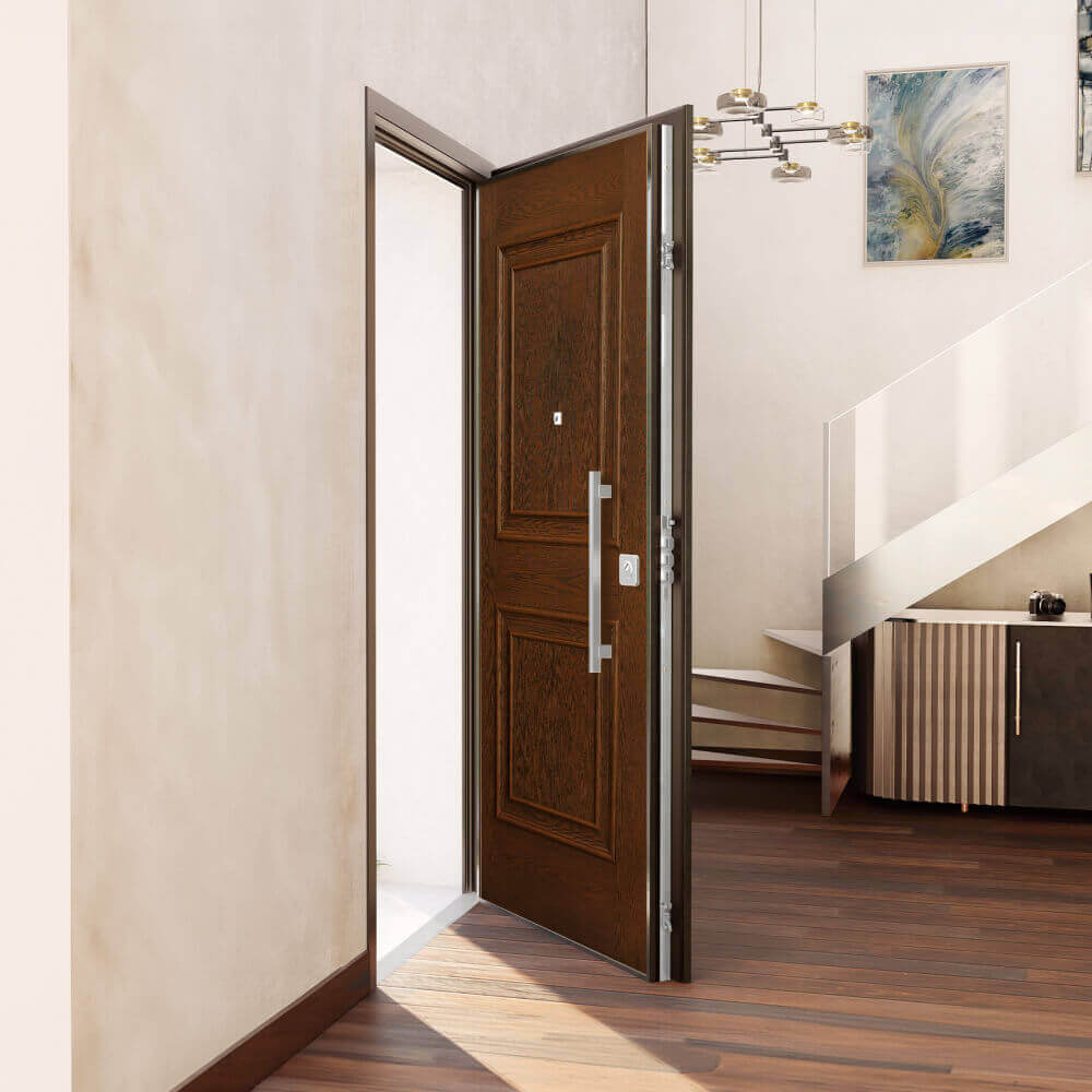 Porta blindata modello Careri - aperta