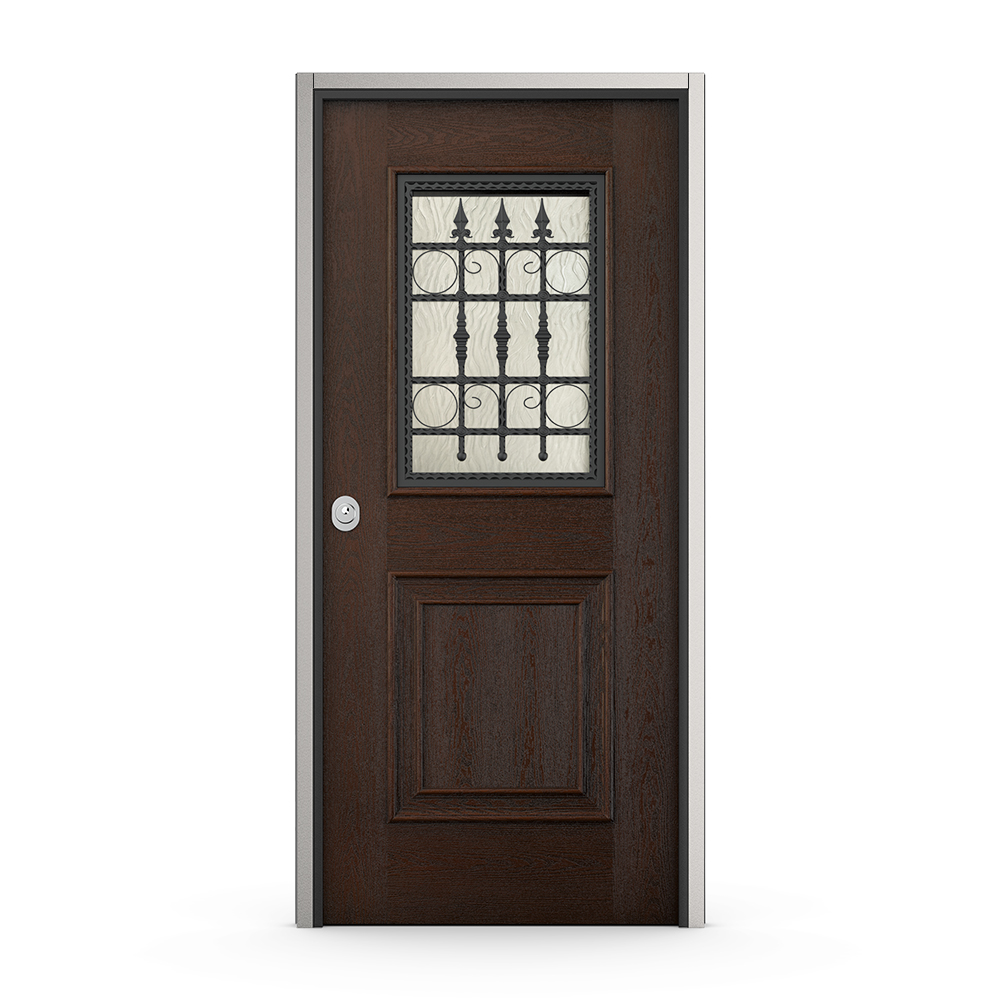 Porta blindata modello Montichiari noce