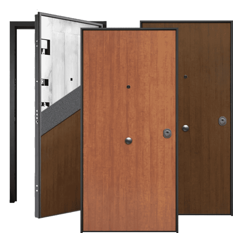 Porta blindata rivestita in laminato