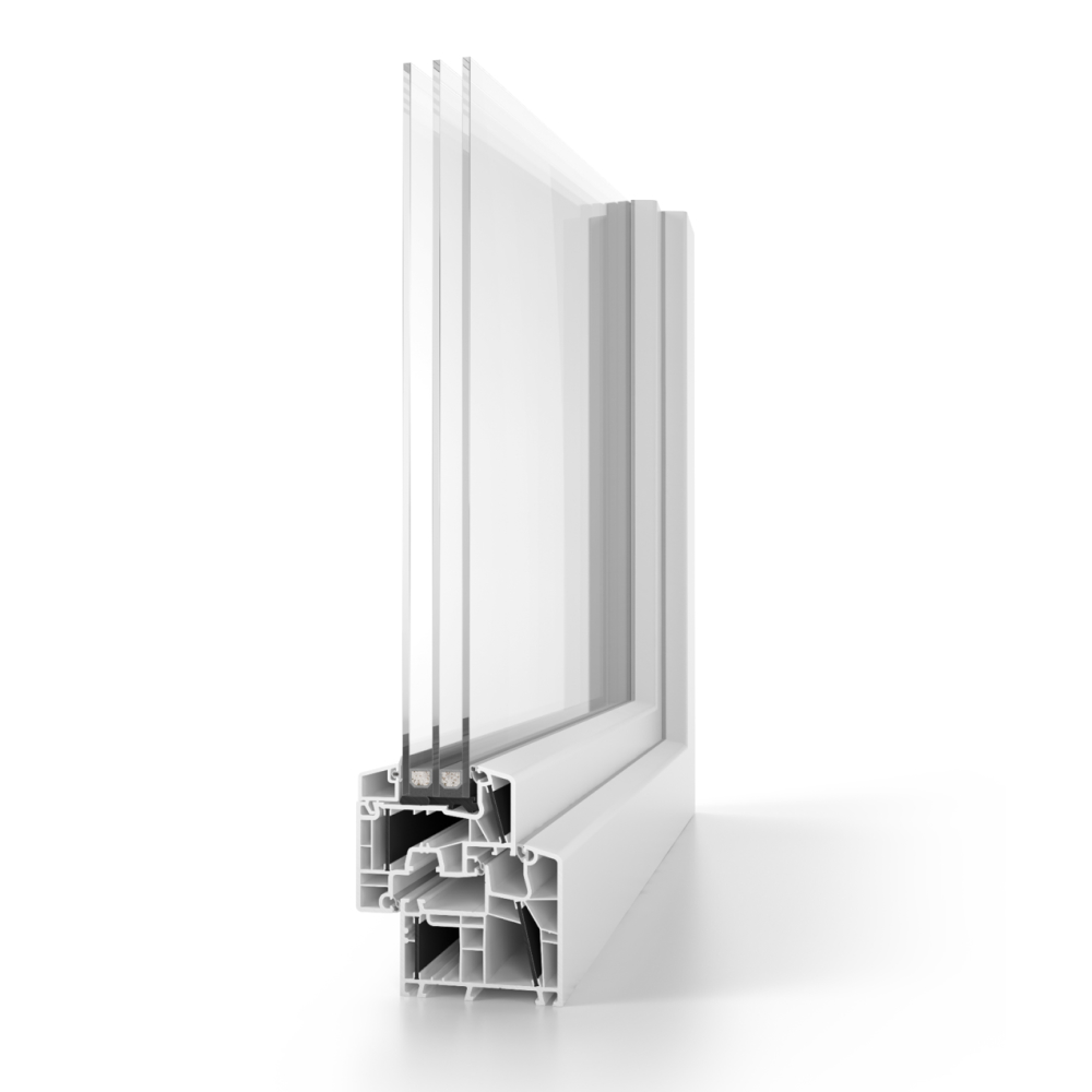 Profilo in PVC aluplast energeto 8000 chiuso