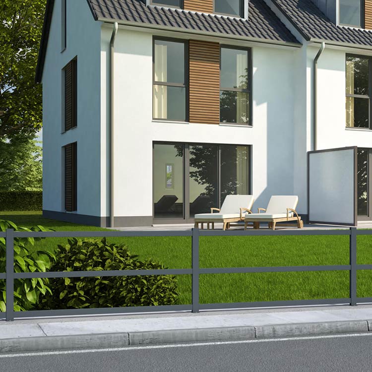Recinzione grigio antracite installata