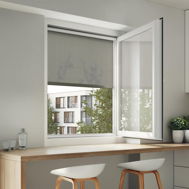 Tenda a rullo esterna installata - vista dall'interno