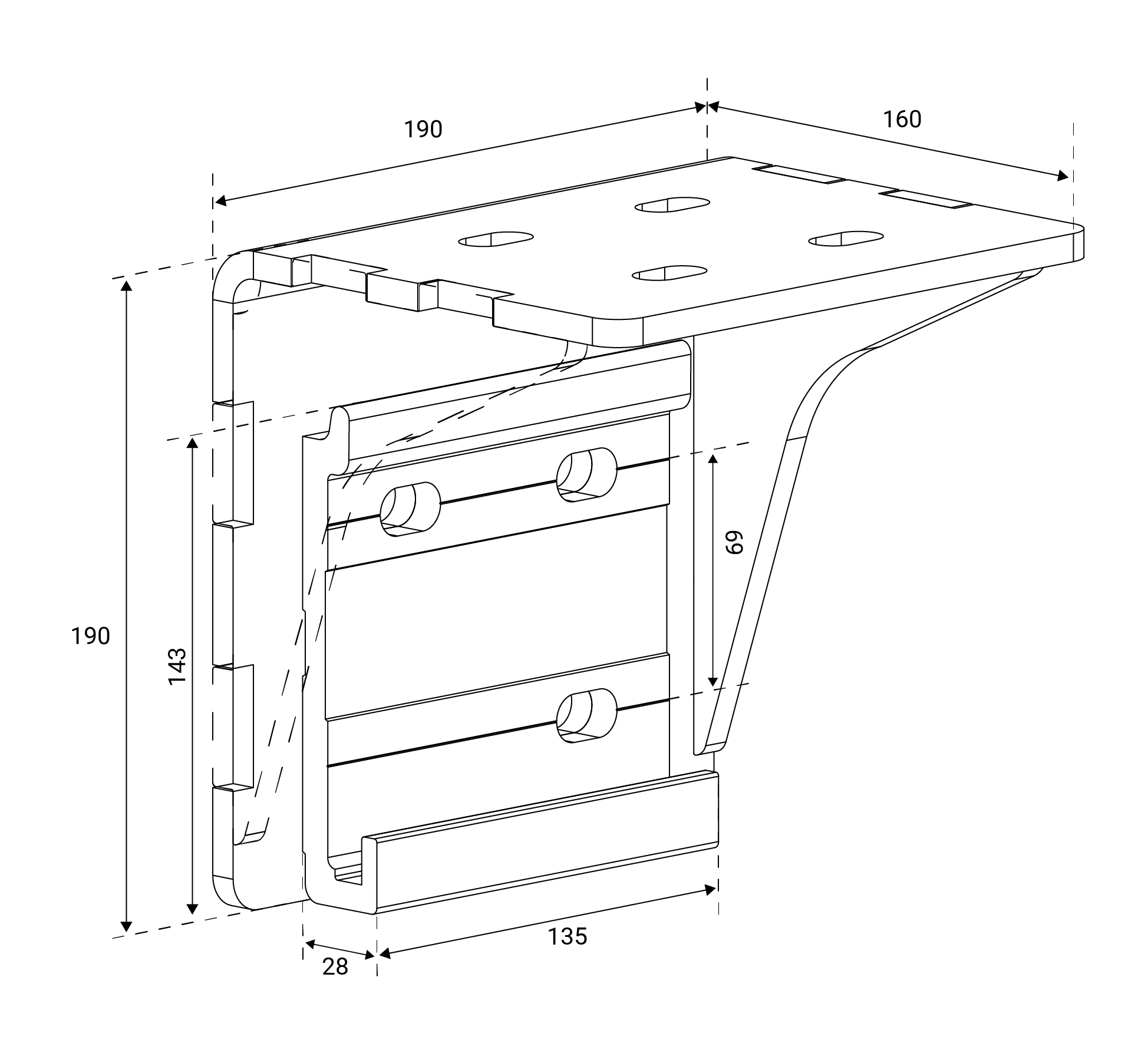 Tenda da sole Exclusive: montaggio a soffitto - destra (oltre 480 cm)