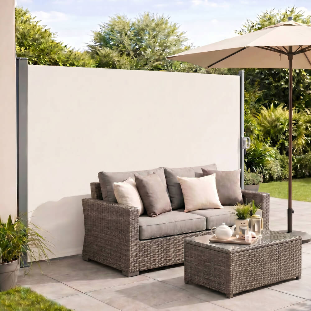 Tenda laterale retrattile beige - terrazzo Tenda laterale retrattile beige - terrazzo