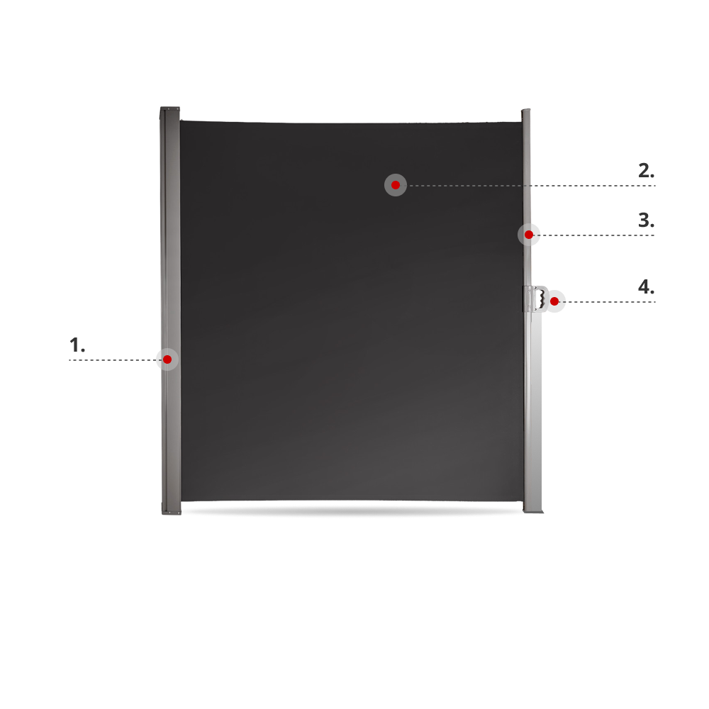 Tenda laterale retrattile - caratteristiche del profilo Tenda laterale retrattile - caratteristiche del profilo